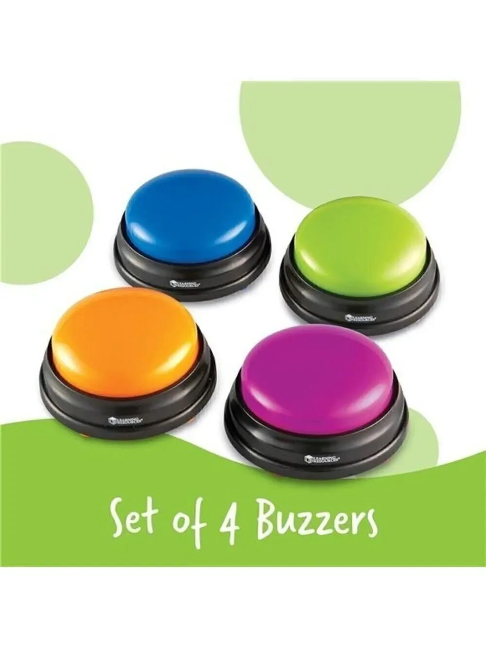 Answer Buzzers Set of 4 Ages 3+ Assorted Colored Game Family Trivia Night Kids